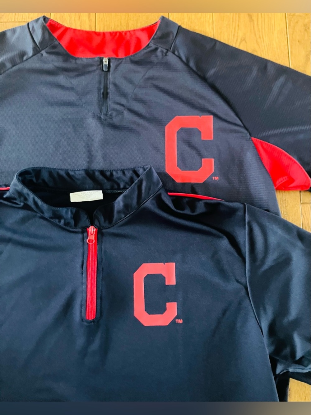 Cleveland Indians Lightweight Jersey Pair Quarter Zip Mesh Size XL Guardians